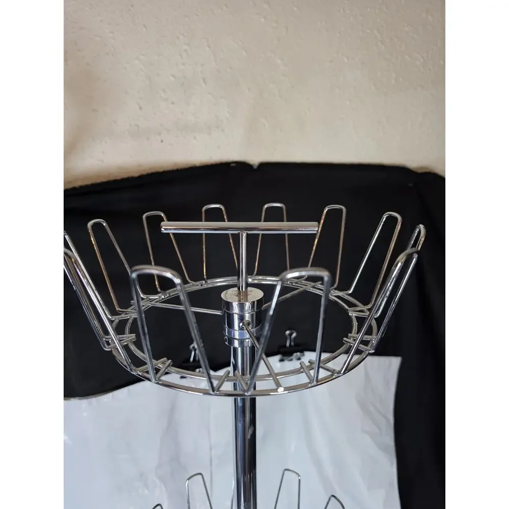 3-Tier Revolving Shoe Tree, Heavy-Duty Steel with Stabilized Base, Holds 18 Pair